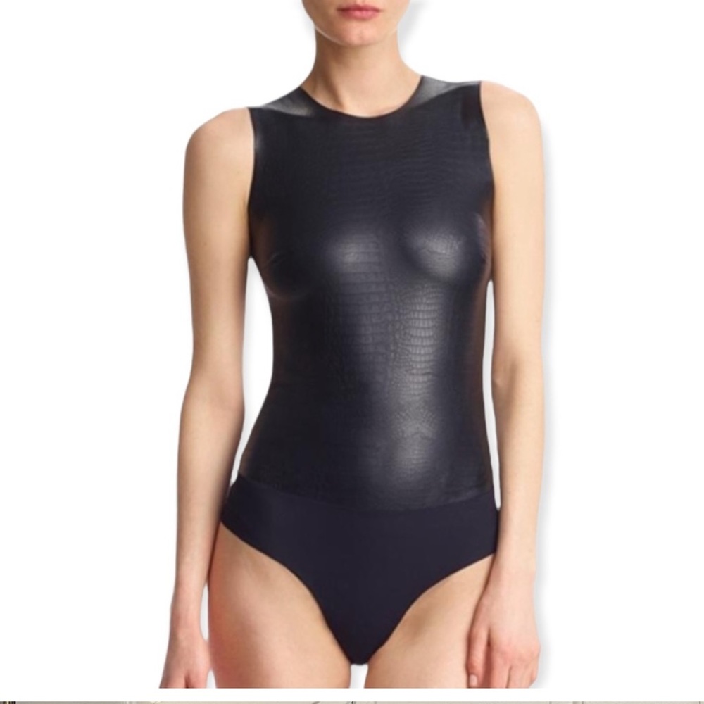 NWT Commando Faux Leather Animal Signature Bodysuit - Women’s Medium